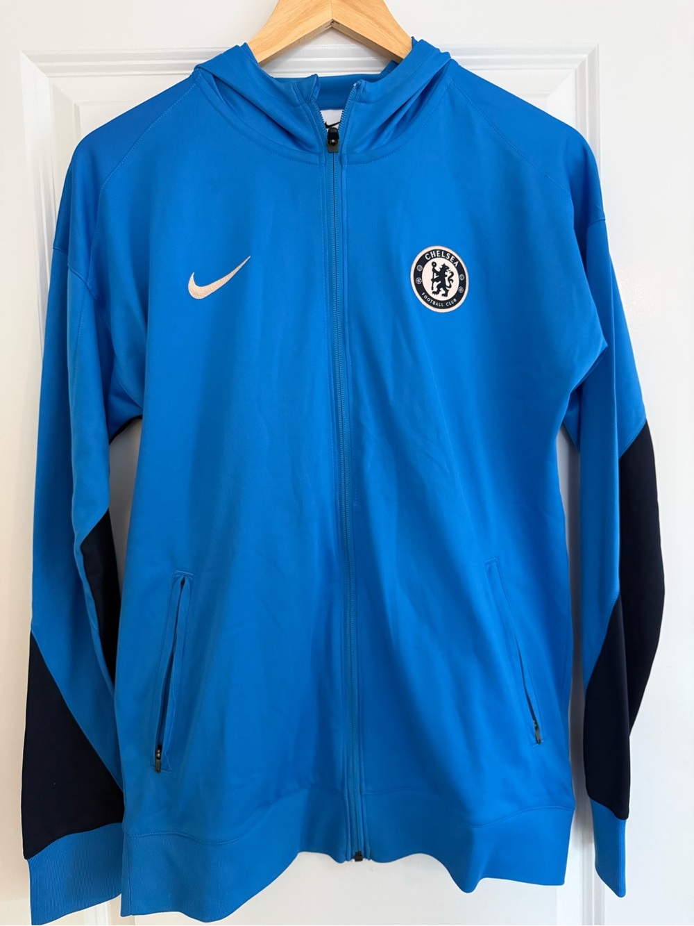Nike Chelsea FC Bright Blue Full-Zip Hooded Training Jacket